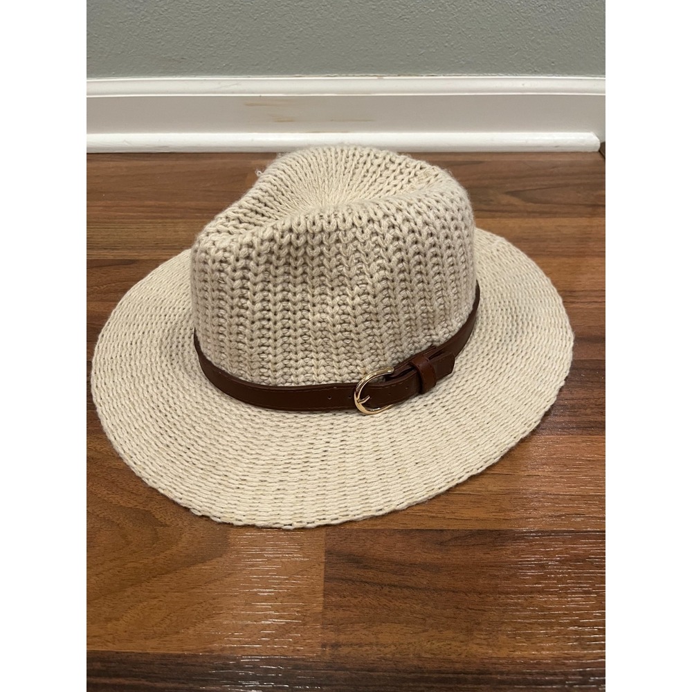 Altar'd State Woven Hat With Brown Band Beachy Peasant Boho Vacation Resort